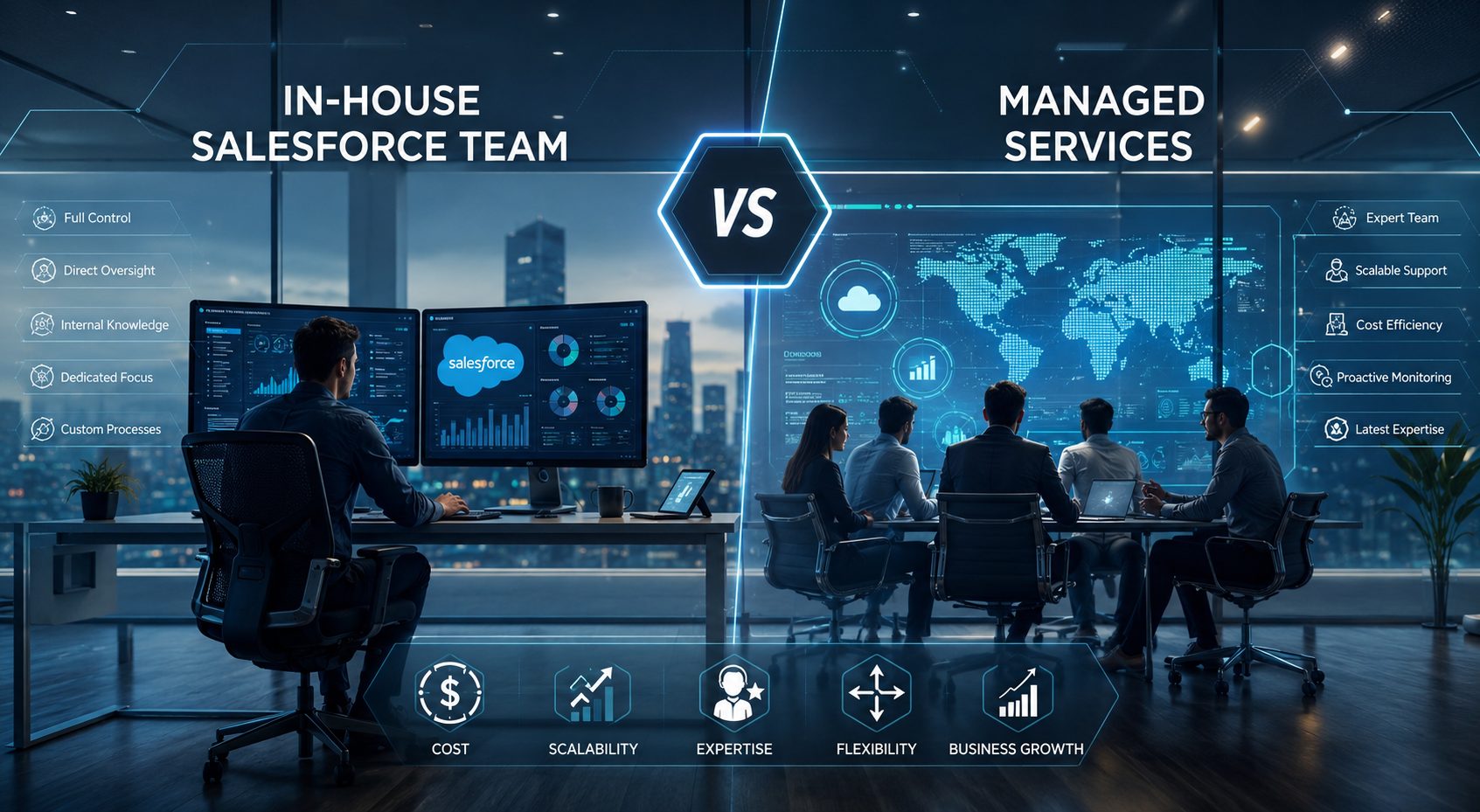 In-House Salesforce Team vs Managed Services: Which Is Right for Your Business?
